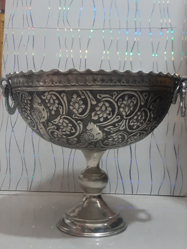 جام ميوه خوری مسی قلمکار.