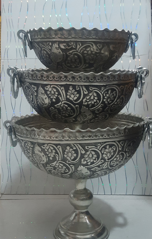 جام ميوه خوری مسی قلمکار.