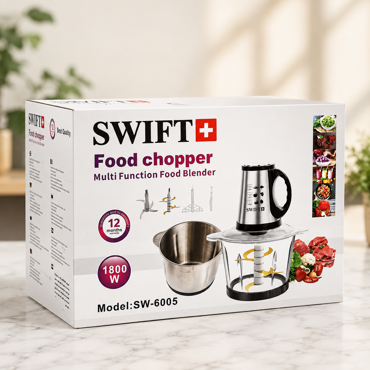 خردکن دوکاسه ۳لیتری swift plus