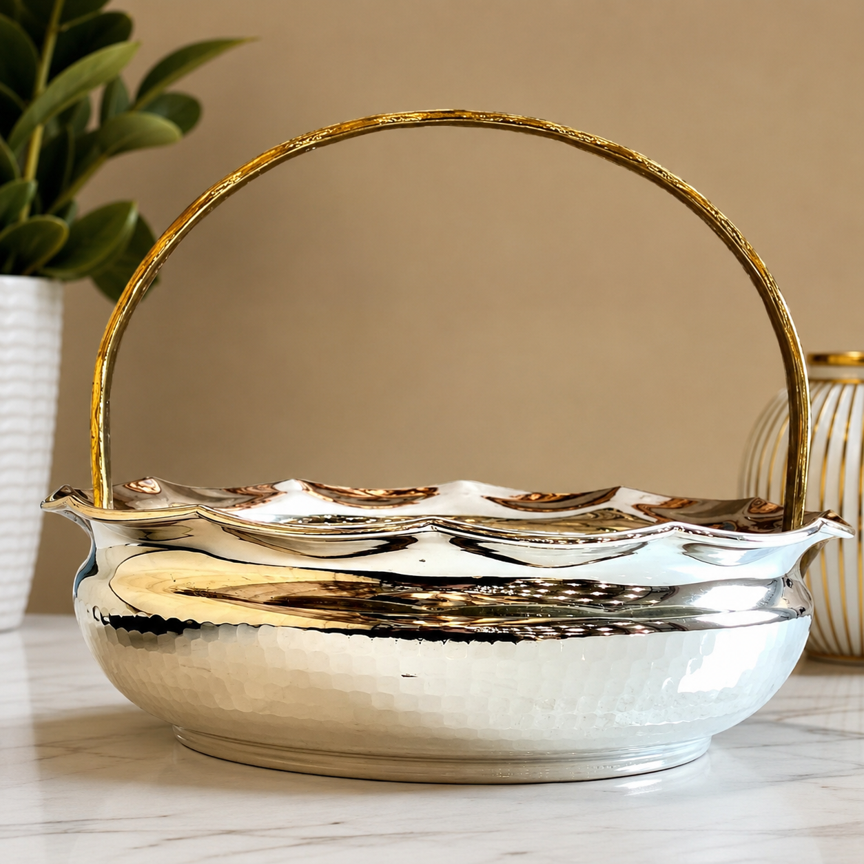 سبد مس چکشی کروم سایز ۲
